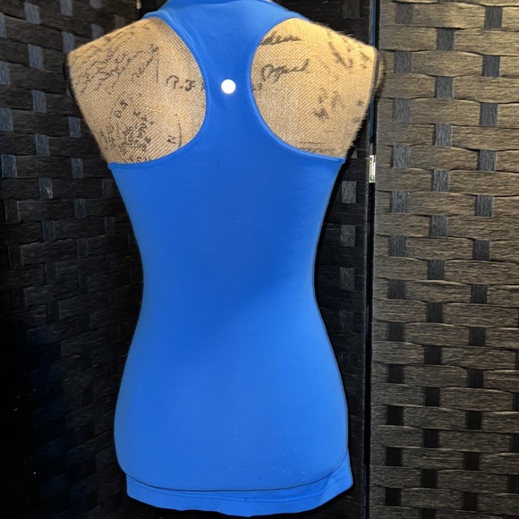 Lululemon reversible racerback tee royal blue top. - Picture 3 of 7